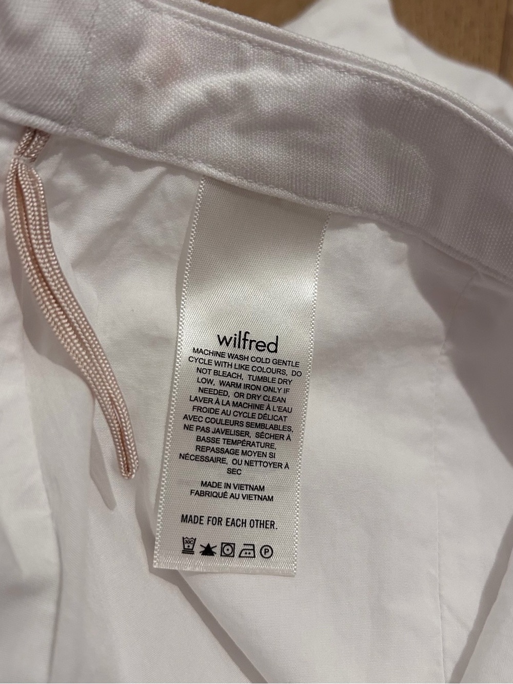 Aritzia Wilfred Linen Blend White Mini Skirt - Picture 4 of 5